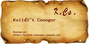 Kollát Csongor névjegykártya