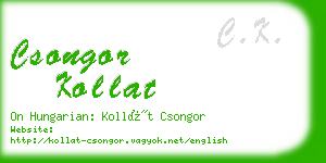 csongor kollat business card